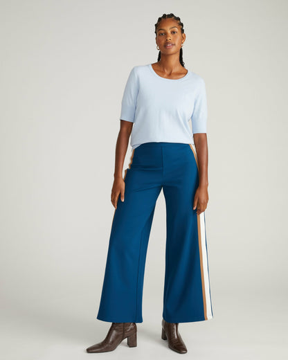 Universal Standard Savvy Fine Knit Sweater Top - Silver Blue