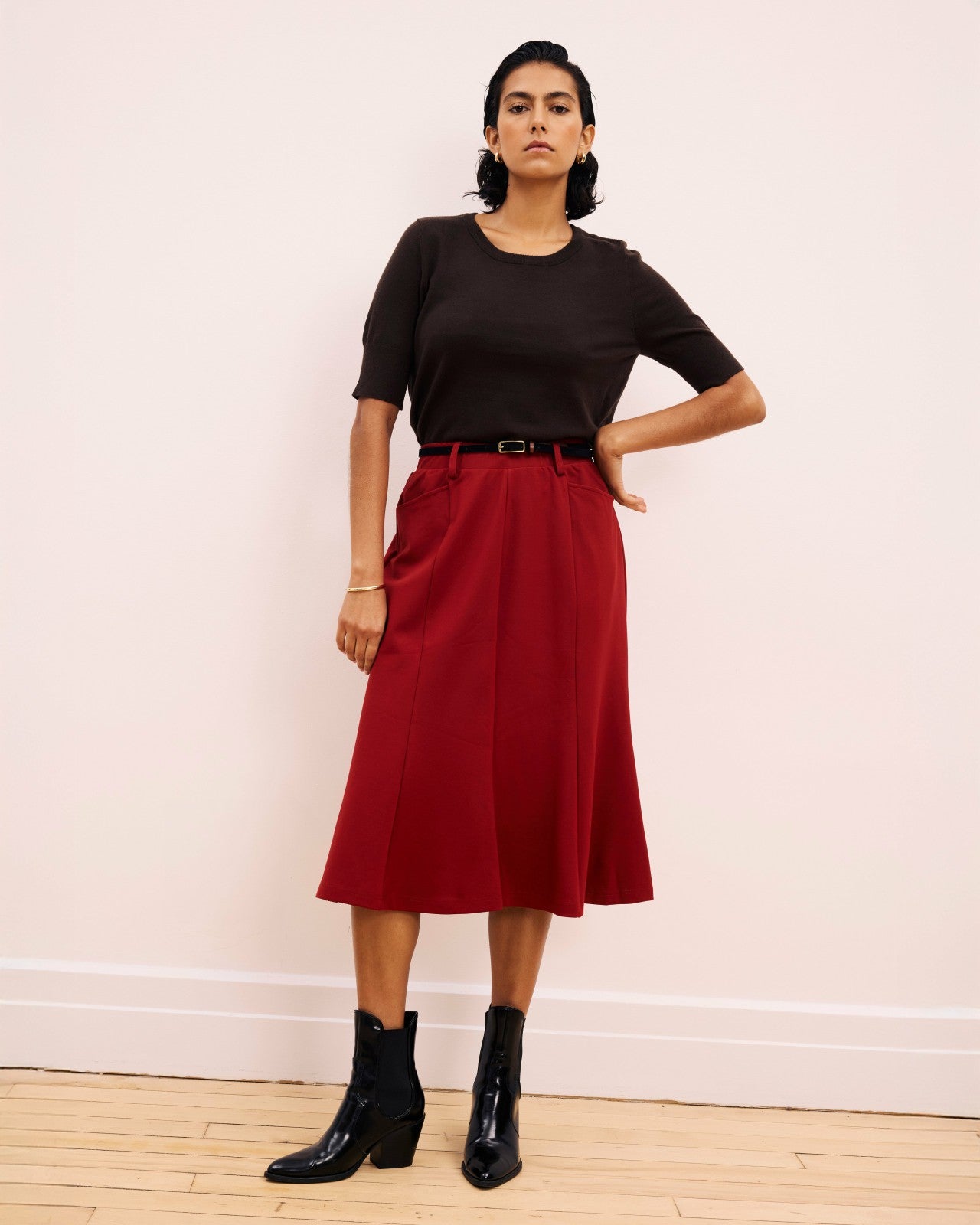 Universal Standard Savvy Fine Knit Sweater Top - Espresso