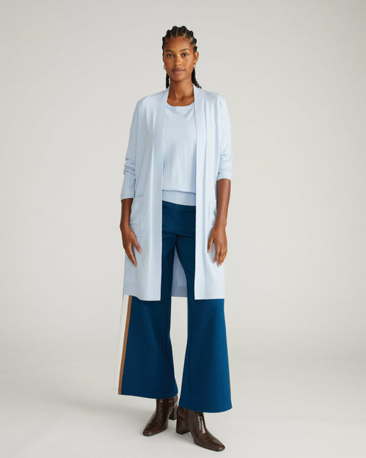 Universal Standard Savvy Double Knit Duster - Silver Blue
