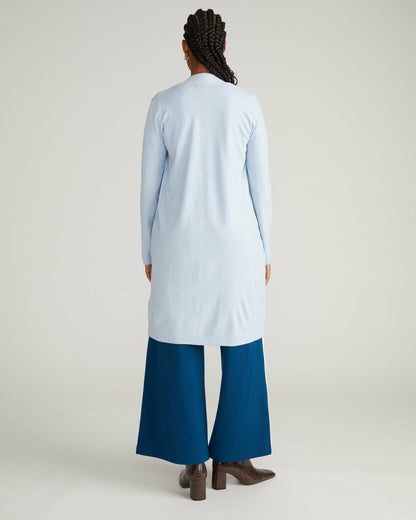 Universal Standard Savvy Double Knit Duster - Silver Blue