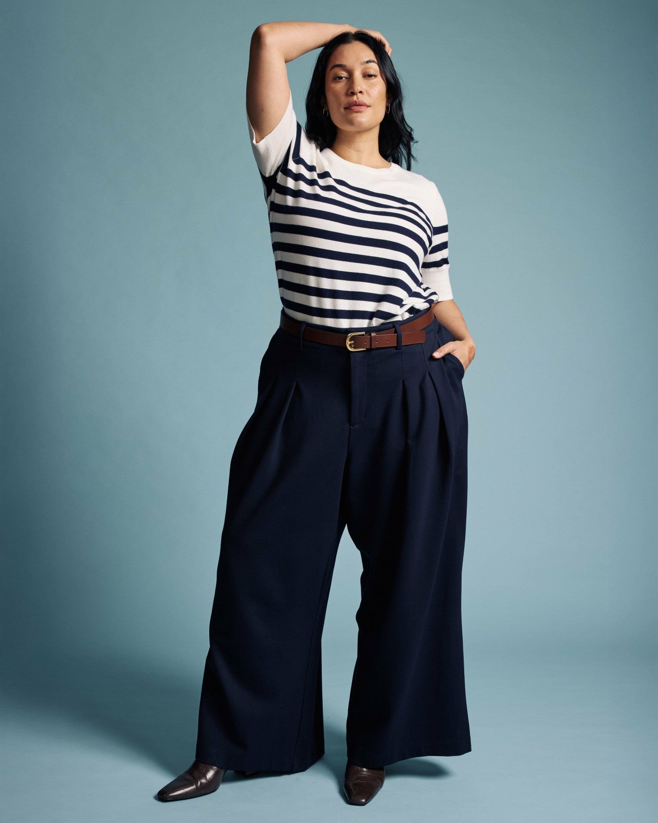 Universal Standard Palais Wide Leg Ponte Pants - Navy