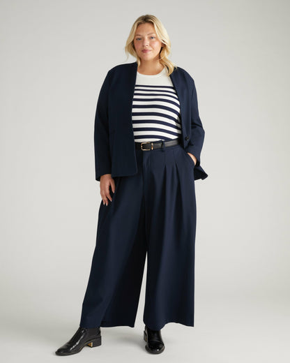 Universal Standard Palais Wide Leg Ponte Pants - Navy