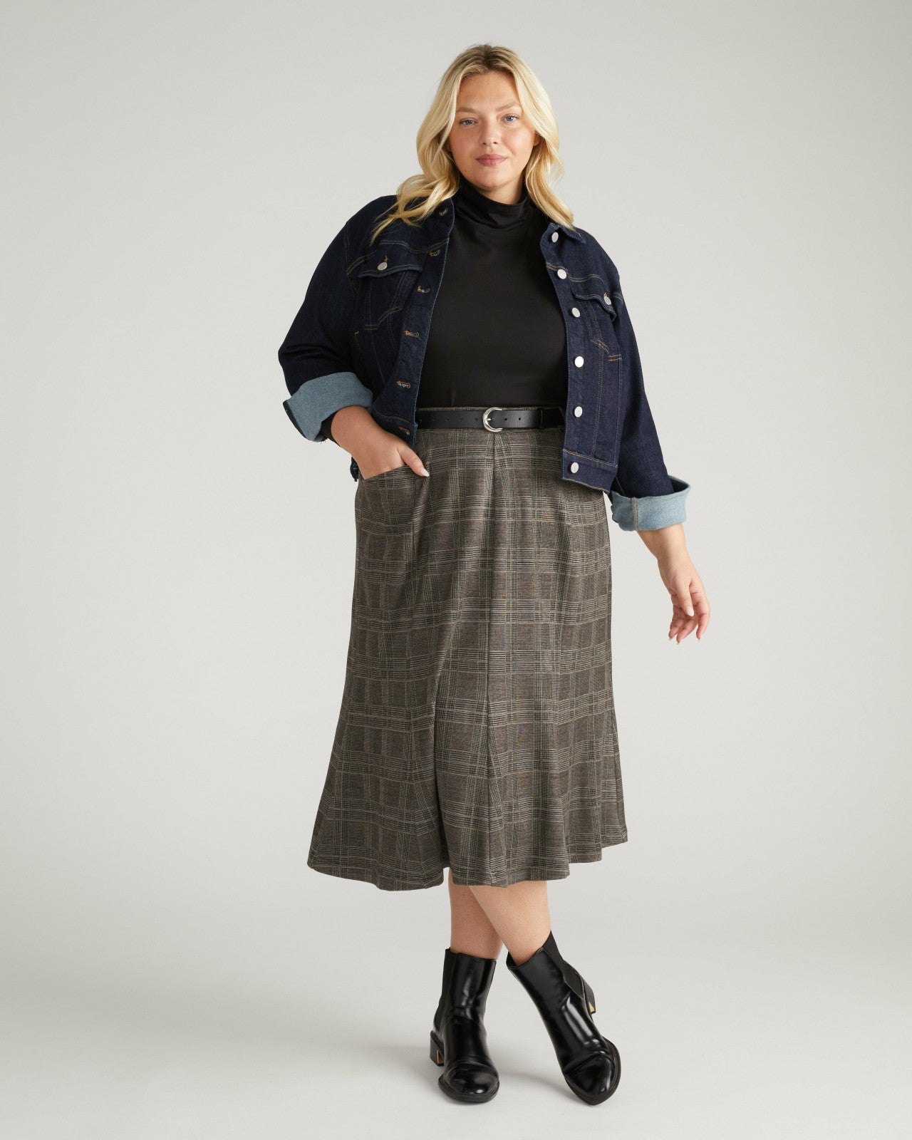 Universal Standard Carla Ponte Skirt - British Plaid