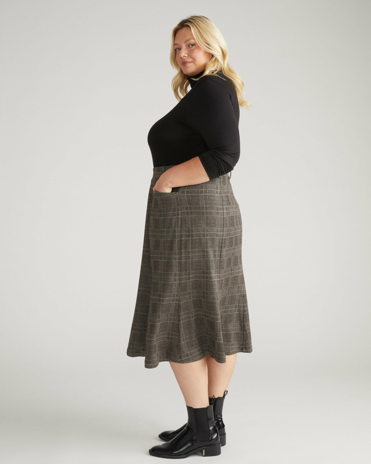 Universal Standard Carla Ponte Skirt - British Plaid