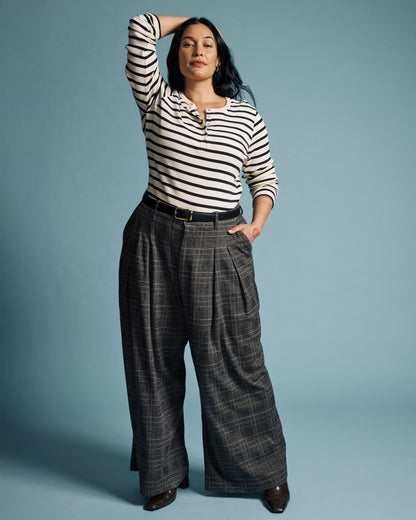 Universal Standard Palais Wide Leg Ponte Pants - British Plaid