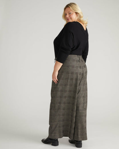Universal Standard Palais Wide Leg Ponte Pants - British Plaid