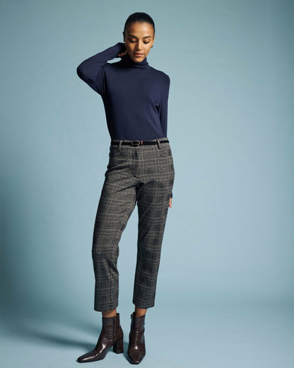 Universal Standard Cigarette Ponte Pants - British Plaid