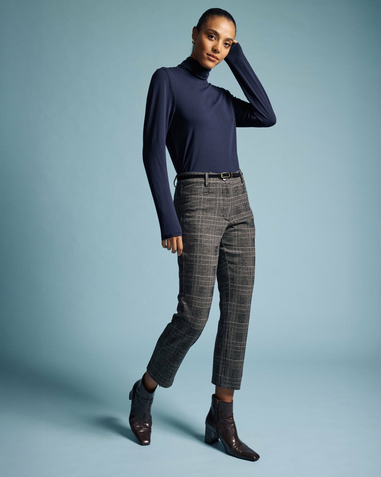 Universal Standard Cigarette Ponte Pants - British Plaid