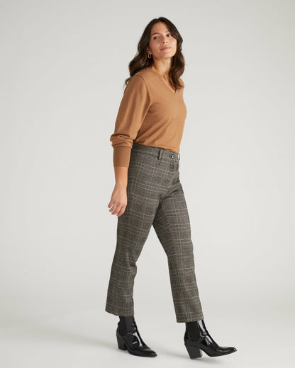 Universal Standard Cigarette Ponte Pants - British Plaid