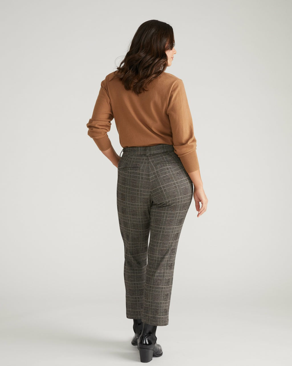 Universal Standard Cigarette Ponte Pants - British Plaid