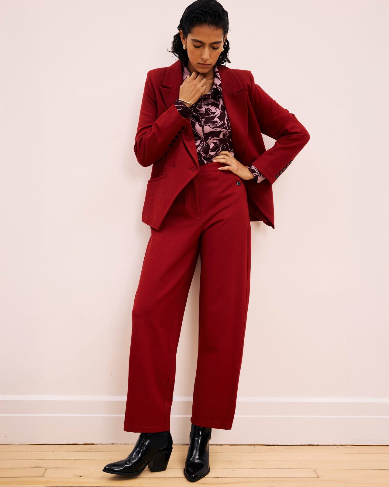 Universal Standard Audrey Tailored Ponte Pants - Garnet