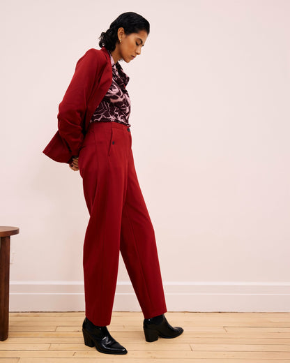 Universal Standard Audrey Tailored Ponte Pants - Garnet