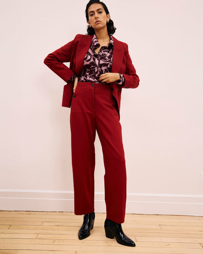 Universal Standard Audrey Tailored Ponte Pants - Garnet