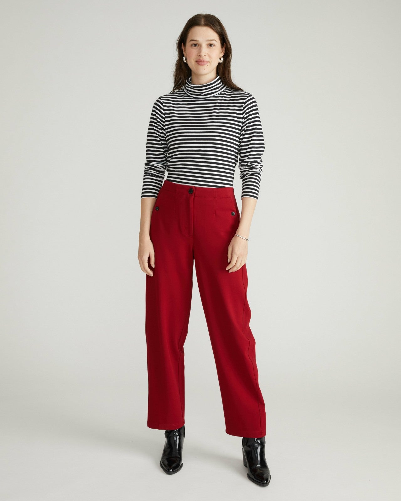 Universal Standard Audrey Tailored Ponte Pants - Garnet