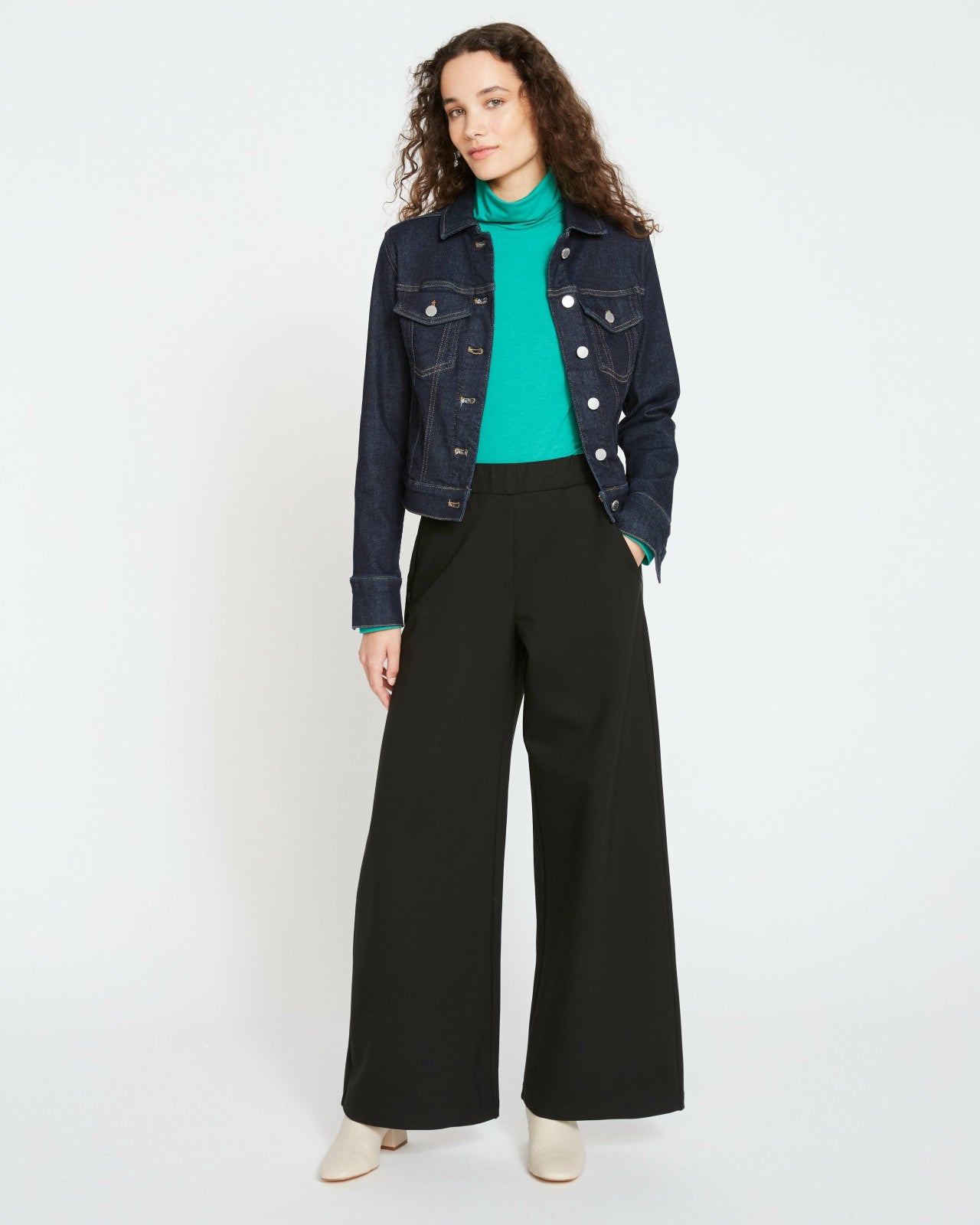 Universal Standard Stephanie Wide Leg Ponte Pants - Black