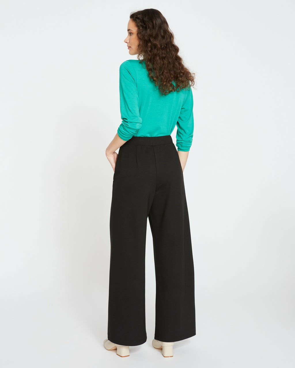Universal Standard Stephanie Wide Leg Ponte Pants - Black