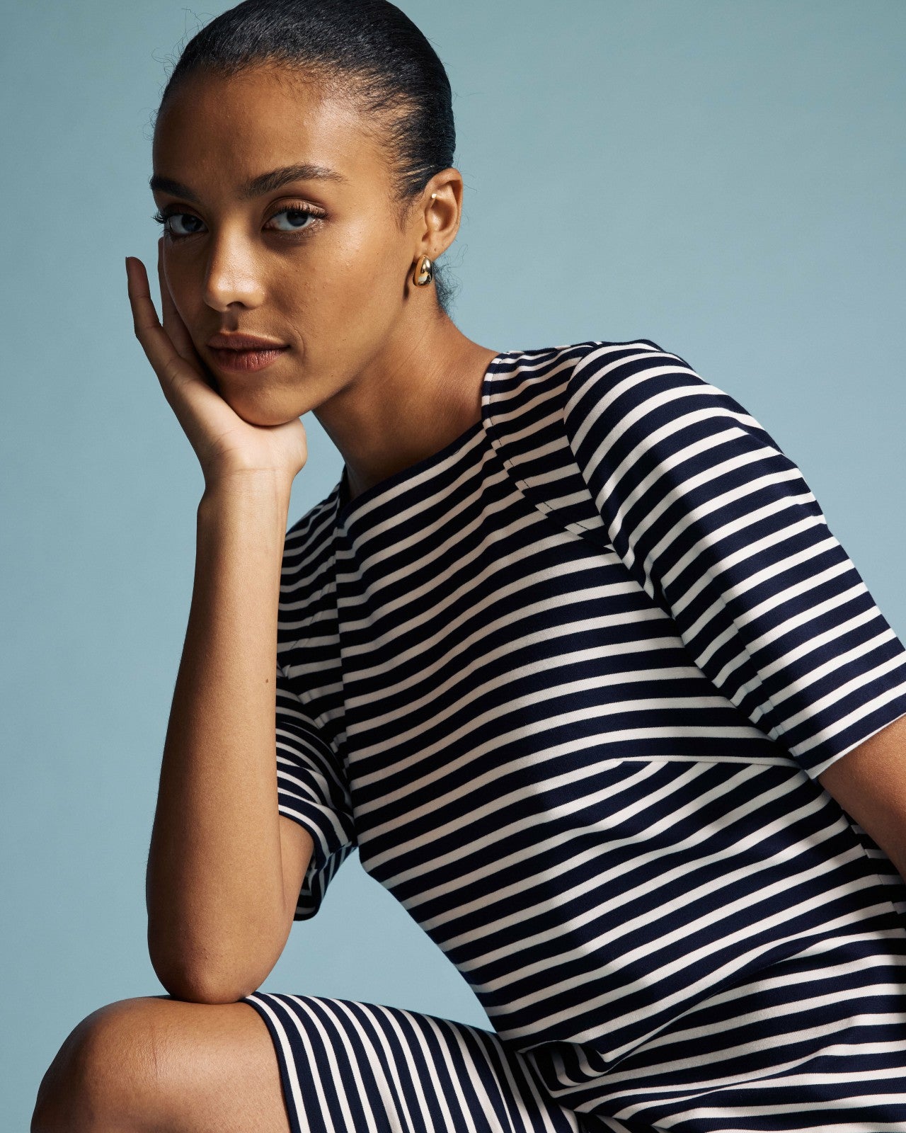 Universal Standard Envelope Neck Ponte Dress - St. James Stripe