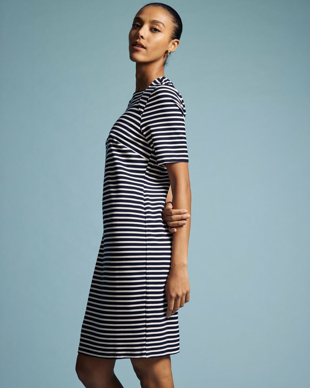Universal Standard Envelope Neck Ponte Dress - St. James Stripe