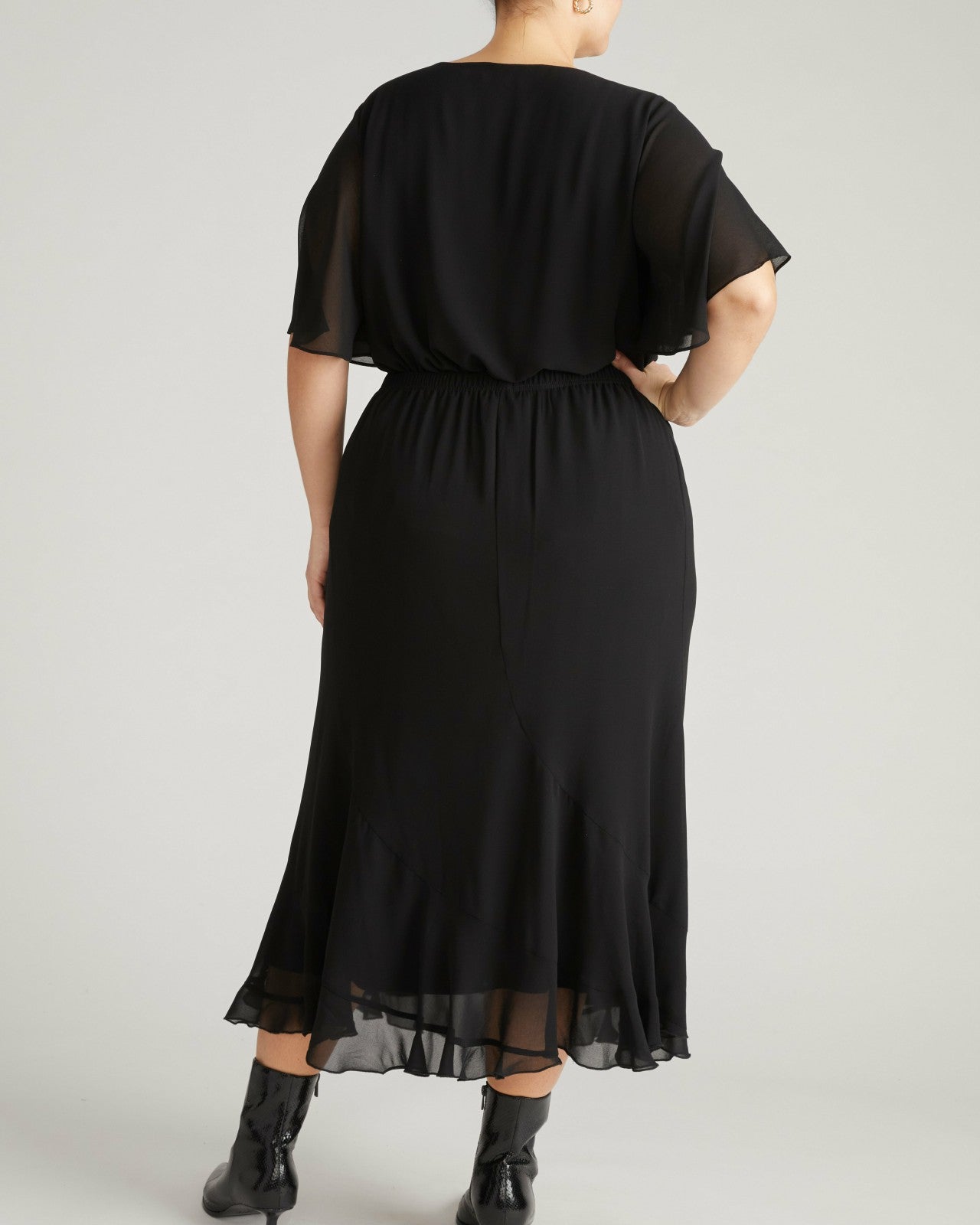 Universal Standard Navarte Chiffon Midi Skirt - Black