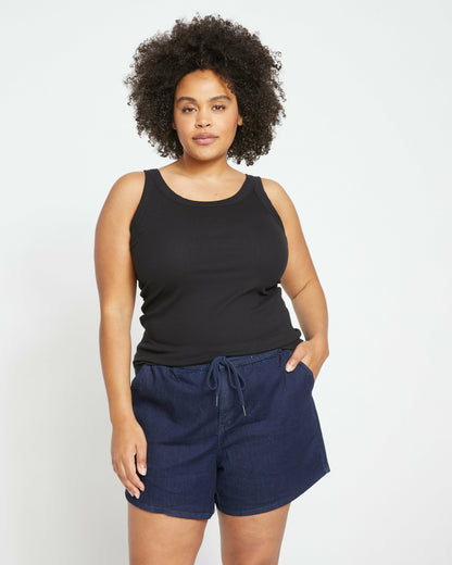 Universal Standard ComfortDenim Marche Shorts - Dark Indigo