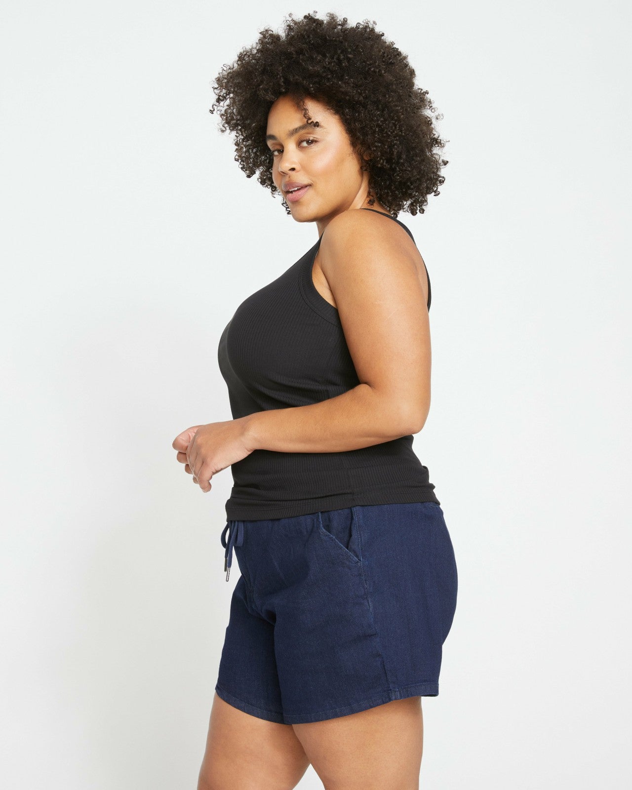 Universal Standard ComfortDenim Marche Shorts - Dark Indigo