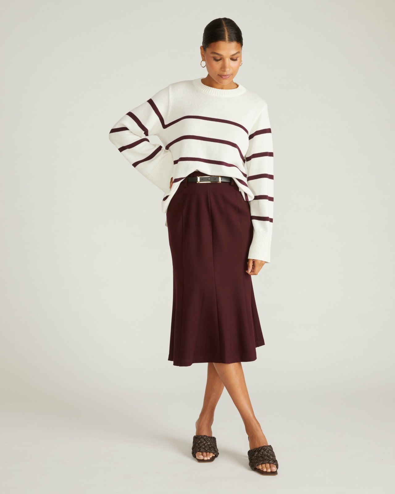 Universal Standard Carla Ponte Skirt - Black Cherry
