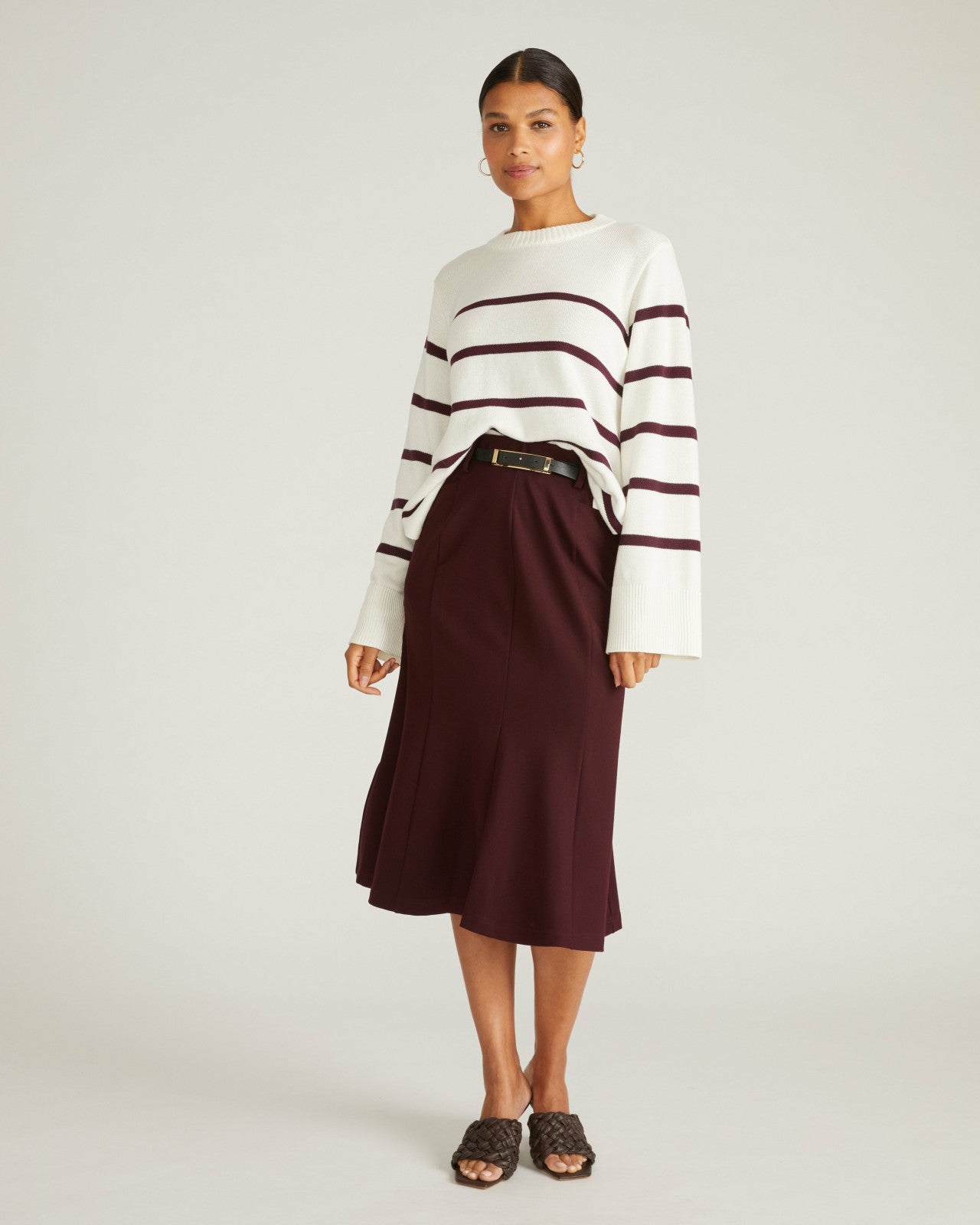 Universal Standard Carla Ponte Skirt - Black Cherry