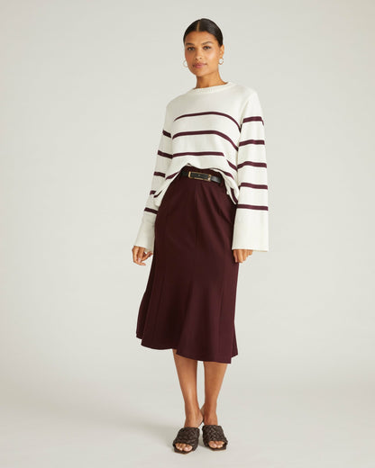 Universal Standard Carla Ponte Skirt - Black Cherry