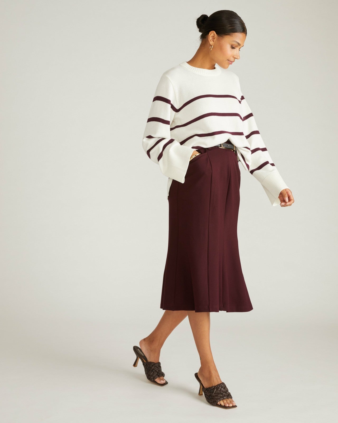 Universal Standard Carla Ponte Skirt - Black Cherry
