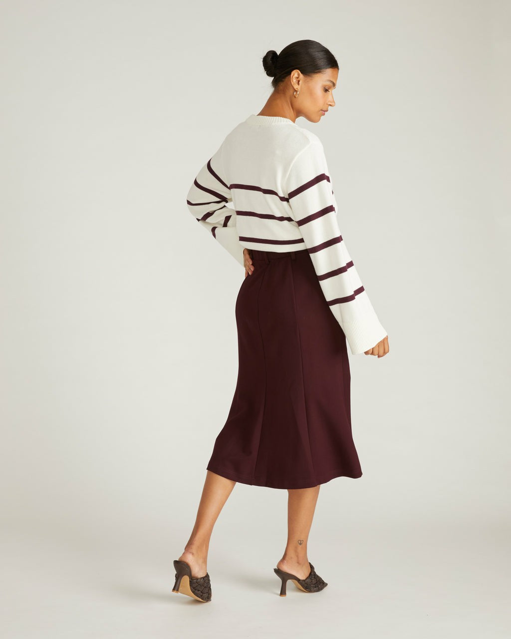 Universal Standard Carla Ponte Skirt - Black Cherry