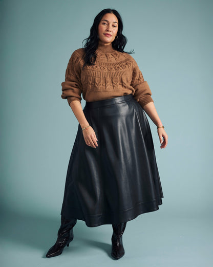 Universal Standard Charlotte Faux Leather Skirt - Black