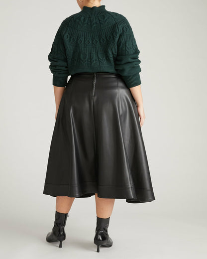 Universal Standard Charlotte Faux Leather Skirt - Black