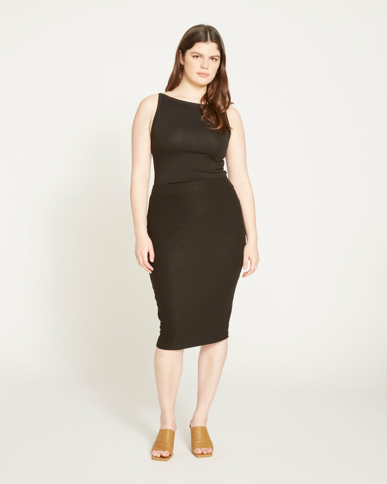Universal Standard Le Bon Ribbed Skirt - Black