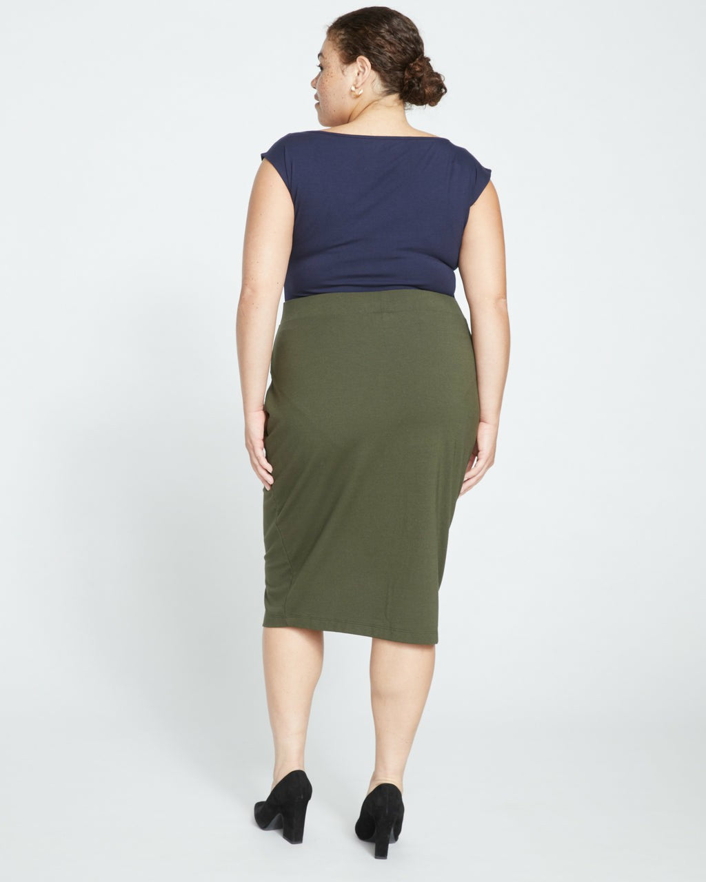 Universal Standard Danube Jersey Skirt - Nori