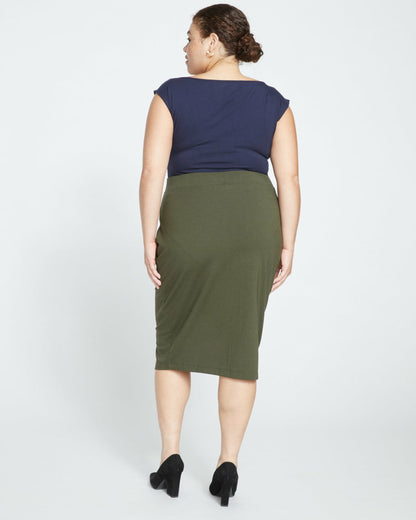 Universal Standard Danube Jersey Skirt - Nori