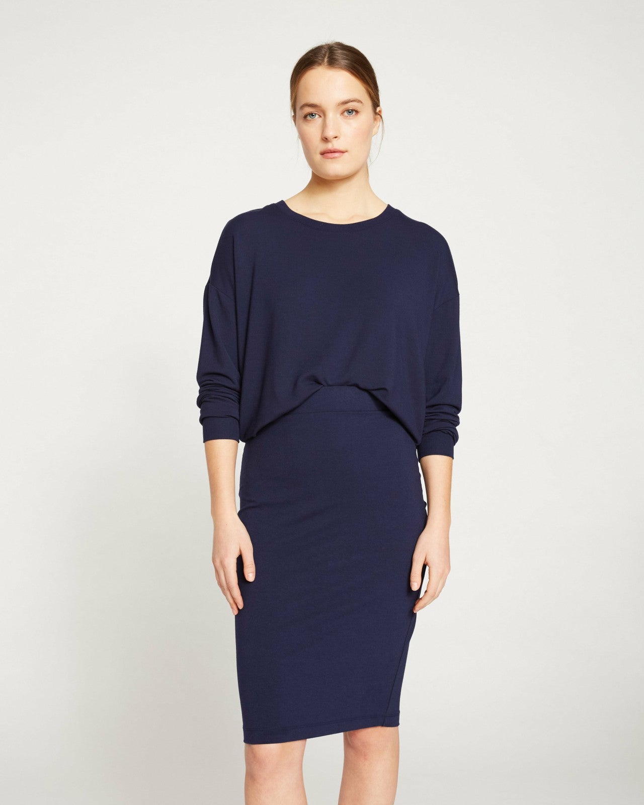 Universal Standard Danube Jersey Skirt - Midnight