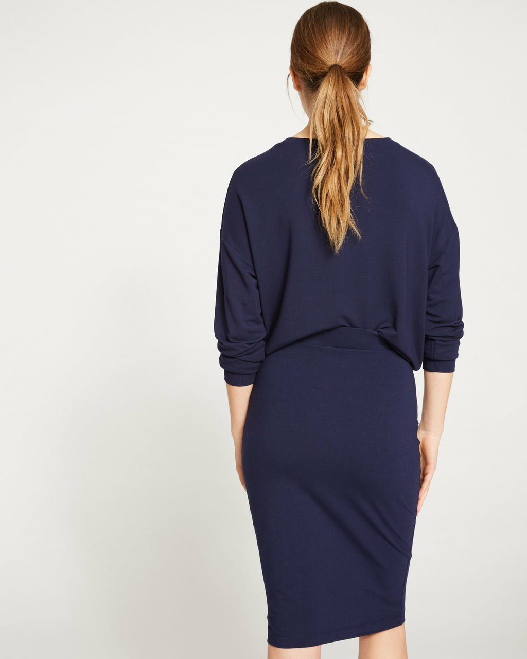 Universal Standard Danube Jersey Skirt - Midnight