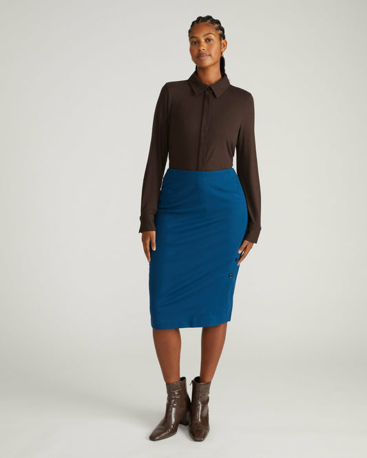 Universal Standard Anya Ponte Skirt - Deep Teal