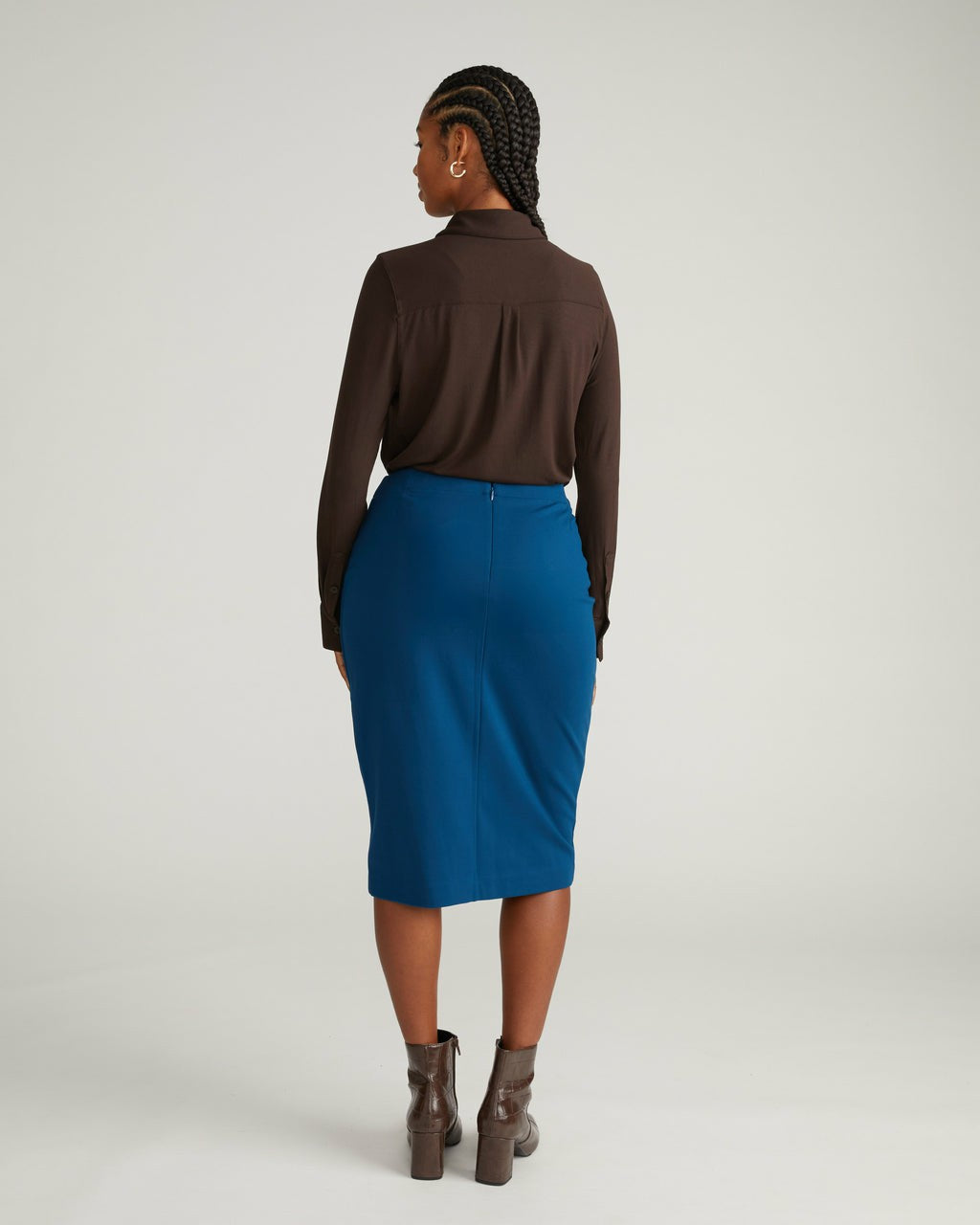Universal Standard Anya Ponte Skirt - Deep Teal