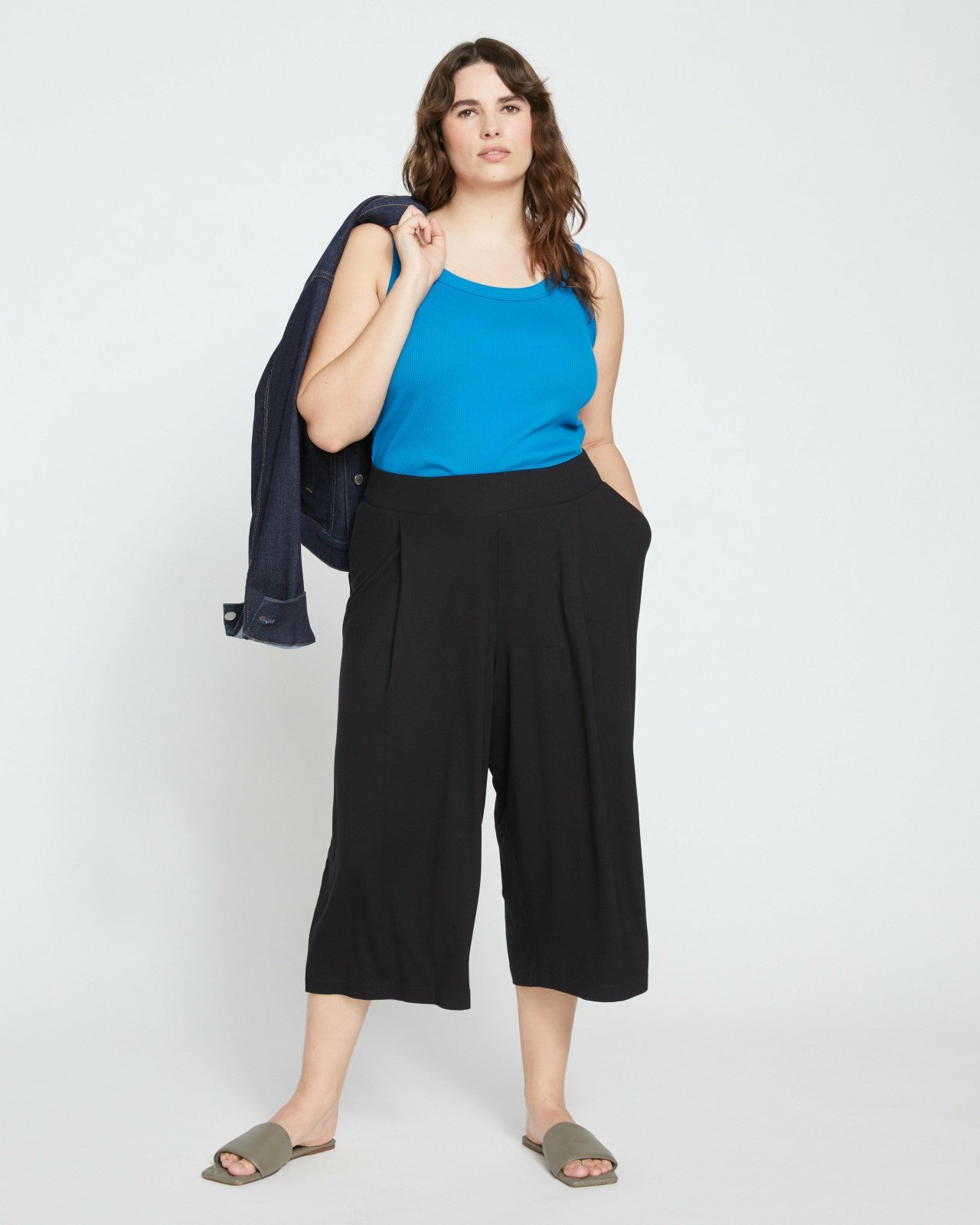 Universal Standard Lotti Jersey Culottes - Black