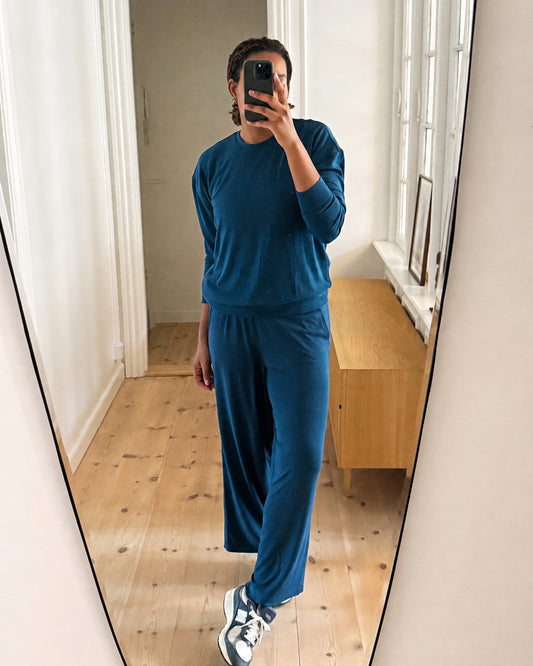 Universal Standard TravelKnit Relaxed Pants - Blue Teal