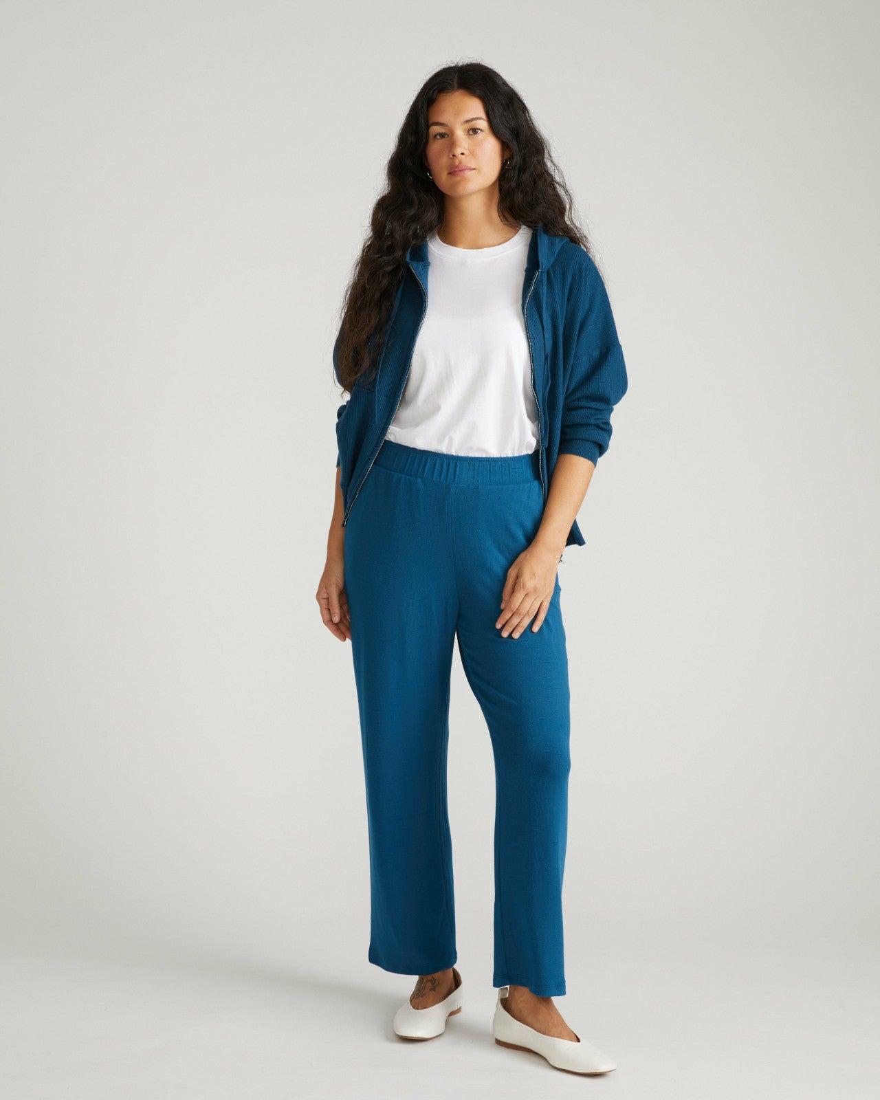 Universal Standard TravelKnit Relaxed Pants - Blue Teal