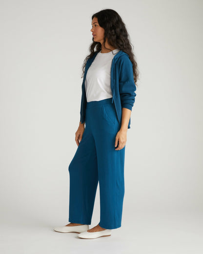 Universal Standard TravelKnit Relaxed Pants - Blue Teal