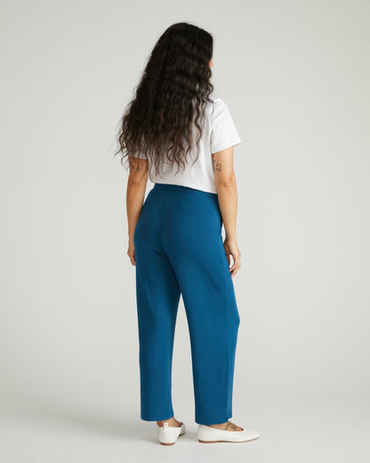Universal Standard TravelKnit Relaxed Pants - Blue Teal