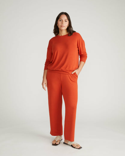Universal Standard TravelKnit Relaxed Pants - Warm Russet