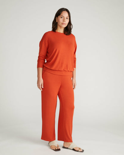 Universal Standard TravelKnit Relaxed Pants - Warm Russet