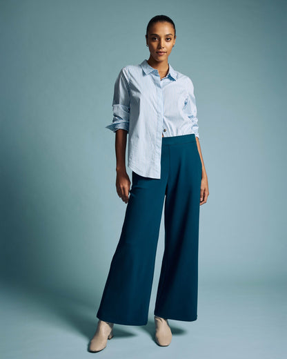 Universal Standard Stephanie Wide Leg Ponte Pants - Deep Teal