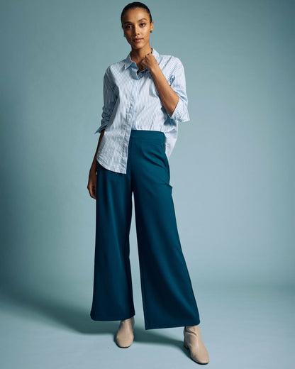 Universal Standard Stephanie Wide Leg Ponte Pants - Deep Teal