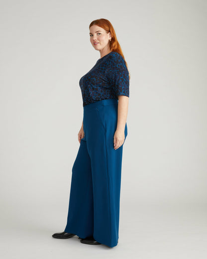 Universal Standard Stephanie Wide Leg Ponte Pants - Deep Teal