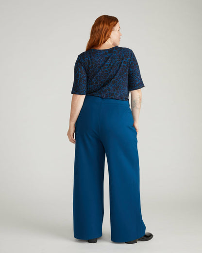 Universal Standard Stephanie Wide Leg Ponte Pants - Deep Teal